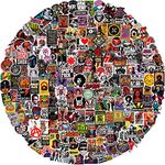 Rock and Roll Music Stickers, 200pcs Band Stickers for Classic Rock Music, Colorful VSCO Waterproof Vinyl Stickers for Laptop Skateboard Bike Guitar Laggage Bicycle, Teens