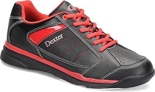 Dexter Mens Bowling Shoes, Black/Red, 10.5 US