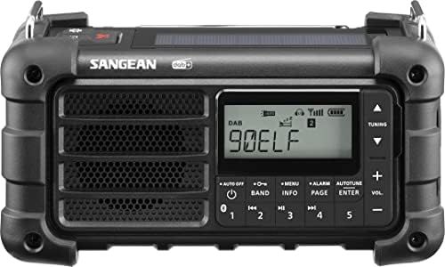 Sangean MMR-99 Emergency Radio, Crank, Solar Black with Dab+Med Dab+