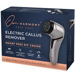 Own Harmony Electric Hard Skin Remover with Vacuum Absorption - Professional Pedicure Tools for Pedi Callus Foot Care - 3 Rollers Electronic Feet File CR2100 - Best for Dry, Cracked Heels (USB Cord)