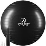 Exercise Ball - Professional Grade Anti-Burst Fitness, Balance Ball for Pilates, Yoga, Birthing, Stability Gym Workout Training and Physical Therapy