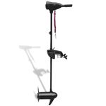 vidaXL Electric Outboard Motor P37, 86 lbs Thrust, 360° Rotatable Steer, Saltwater Resistant, with Battery Indicator