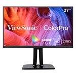 ViewSonic VP2785-4K 27" 4K Monitor USB Type C 100% AdobeRGB DCI-P3 HDR10 14-bit 3D LUT Color Calibration for Photography and Graphic Design