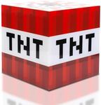 Minecraft TNT Block 6 Inch USB LED Night Light Cube - Decorative, Fun, Safe & Awesome Bedside Mood Lamp Toy for Baby, Kids, Teens & Adults - Best for Home's Bedroom, Living Room Or Even Office