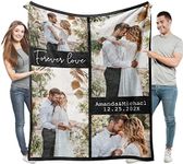 Easycosy Personalized Photo Blankets for Couples Gifts Custom Picture Throw Blanket Wife Husband Valentines Wedding Anniversay Ideas Customized Gift for Her Him