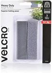 VELCRO Brand - Heavy Duty Hook & Loop Fasteners | Superior Holding Power on Rough Surface | 25mm x 100mm Strips | Pack of 3 | Grey