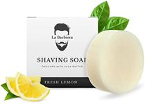 La Barbiera Solid Shaving Soap | 60g Refill Puck | Vegan and Plastic Free (Fresh Lemon)
