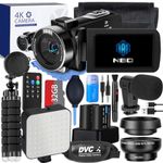 NBD 4K Video Camera Camcorder UHD 48MP WiFi IR Night Vision Vlogging Camera for YouTube18X Digital Zoom. Camcorder With Flip Screen. WIFI & Remote Camera (4KDV)