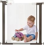 Fred Safety Pressure Fit Acrylic Clear-View Baby Safety Gate | Extendable Stair Gate Fits Wide Openings 76cm to 96cm | Award-Winning Modern Babyproofing Solution