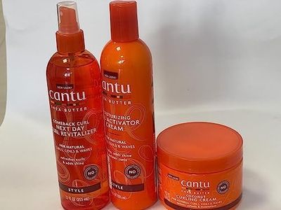 Cantu Shea Butter Comeback Curl Next Day Curl Revitalizer, Curl Activator Cream & Coconut Curling Cream (Set of 3)