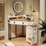 FREDEES Corner Vanity with Mirror a