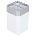 Home Basics TH35012 Toothbrush Holder, White