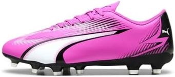 PUMA Mens Ultra Play Firm, Artificial Ground Soccer Cleats, Poison Pink-PUMA Mens White-PUMA Mens Black, 9