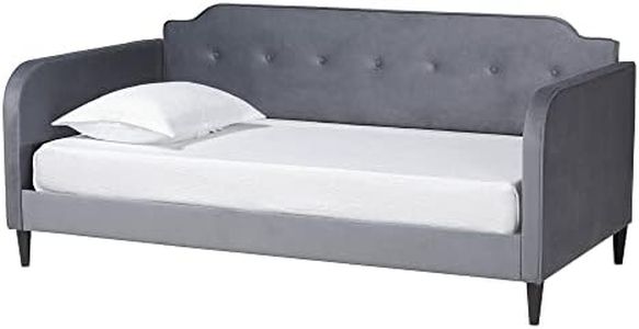 Baxton Studio Kaya Sofá cama, individual, gris