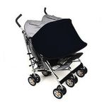 Manito Sun Shade for Twin Stroller (Black)