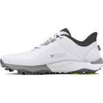 Under Armour Men's Drive Pro Wide Golf Shoe, (100) White/White/Metallic Gun Metal, 10.5 Wide