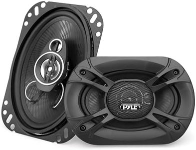 Pyle 3-Way Universal Car Stereo Speakers - 300W 4" x 6" Triaxial Loud Pro Audio Car Speaker Universal OEM Quick Replacement Component Speaker Vehicle Door/Side Panel Mount Compatible PL4163BK (Pair)