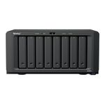 Synology DS1825+ 160TB (Synology HAT53) 8 bay Plus series with Ryzen V1500B, 8GB Ram (32GB max), 2x 2.5GbE, 2x M.2 NVMe slots. PCIe slot for NIC options. DX525 expansion available via Type-C.