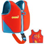 OSHYLE Children's Girls Boys Swimming Vest for Toddlers with Adjustable Safety Straps Age 1-9 (CA-Dinosaur, S(1-3))