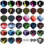 mwellewm 108PCS Dart Flights Standard Shape Dart Flight Durable PET Dart Flights, 36 Sets 108 Pcs Dart Flight Set for Dart Game