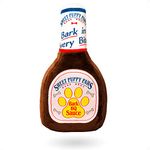 Bark Bros - Sauce Bottle Dog Toys - Plush Squeaky Dog Toys Funny Parody - Dog Birthday Toy - Cute Dog Toys - Puppy Toys - Puppy Gifts - Dog Toys for Small, Medium, Large Dogs (Sweet Puppy Paws BBQ)