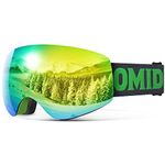 Kids Ski Goggles, OMID Z1 Anti-fog UV Protection Snow Goggles Frameless OTG Snowboard Goggles for Boys Girls Youth