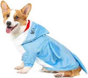 NACOCO Halloween Shark Dog Costume - Pet Christmas New Year Hoodie Warm Party Coat Outfit for Small and Medium Cat Dog Clothes(Blue Shark,M)