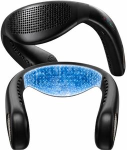TORRAS COOLiFY Air 2025 Upgraded Neck Fan Air Conditioner, Dual-Airflow Pro Cooling, Ultra Light Portable Fan Rechargeable, Personal Cooling Fan Travel Essentials, Gifts for Dad Husband Father, Black