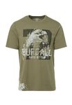 Buffalo David Bitton Men's Short Sleeve Americana Tee, Burnt Olive, S