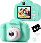 Happy Choices - Kids Digital Camera, Toddler Camera, Kid Camera with 2 Inch Screen Camera for Kids, Toys for above3 to 12 Years Old-with SD Card (Green)