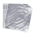 KUUQA 100 Sheets 14x14cm Imitation Leaf for Arts Project Crafting Decoration,Gilding Crafting,DIY Creation(Silver)