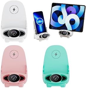 1 mini chaise portable sans fil chargeur pour tous les téléphones, support de charge vertical sans fil, amplification du son
