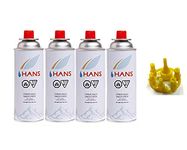 ADD GEAR HANS Butane Gas canister with Refill Adapter - Combo Pack (4)