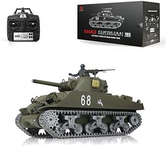 TOUCAN RC HOBBY Henglong 1/16 Customized 7.0 M4A3 Sherman RC Tank 3898 Barrel Recoil 360° Metal