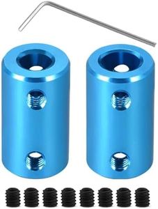 2PCS 6mm to 8mm Bore Rigid Coupling Set Screw L25XD14 Aluminum Alloy,Shaft Coupler Connector for 3D Printers, Motor Accessories