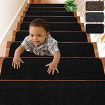 D L D Stair Treads 8"x30" Non-Slip Indoor Stair Runners for Wooden Steps, 14-PackAnti-Slip Strips for Safety and Grip…