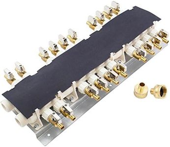 Apollo PEX 6907920CP 20 Port PEX Manifold (3/4-inch Inlets, 1/2-inch Outlets) with Shutoff Valves