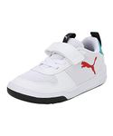 Puma Unisex-Kids Multiflex Sport AC PS, White-High Risk Red, Sneaker - 12UK (38265107)