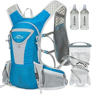 IX INOXTO Hydration Pack Backpack, Lightweight Water Backpack with 2L Hydration Bladder Daypack for Men Women,Running Hydration Vest for Trail Running Hiking Cycling Race Climbing (Blue)