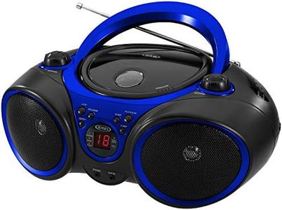 Jensen CD-490 Portable Sport Stereo CD Player with AM/FM Radio and Aux Line-in & Headphone Jack (Blue)