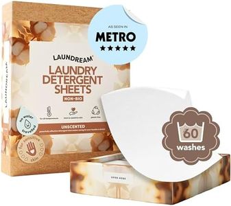 LAUNDREAM by SARROSI Unscented Laundry Detergent Sheets - 60 Loads | Eco-Friendly & Non-Bio | Biodegradable, Hypoallergenic, Non-Toxic & Plastic-Free | Vegan Formula