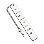 Thank You Gifts for Coworkers Bookmark for Women Men Employee Appreciation Gifts for Boss Leader Manger Farewell Mentor You are A Key Part of Our Team Gifts for Staff Coach Teacher Retirement Gifts