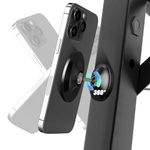 Orzero Upgraded Gym Double-Ball 360° Rotations, Car Magnetic Phone Mount Holder Compatible for Mag-Safe, Easily and Firmly Attaches to Metal Surface for Any Phones for Videos and Selfies (Black)