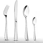 HaWare Cutlery Set, 32-Piece Stainless Steel Flatware Sets, Include Knife/Spoon/Fork, Mirror Polished Dinnerware, Dishwasher Safe - Service for 8 - Party/Kitchen