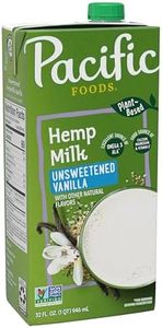 Pacific Foods Unsweetened Vanilla Hemp Milk, Plant Based Milk, 32 oz Carton