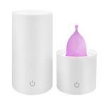 Menstrual Cup Steam Steriliser, Menstrual Cup Cleaner, Sanitiser, Kills Germs, Compatible with All Period Cups, Discs, Modern Design, Automatic Shut Off, Safe, Easy to Use