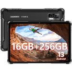 DOOGEE R08 Rugged Tablet, 10-inch Tablet Android 13, 16(6+10) GB RAM+256GB ROM, 7680mAh, MT8788 Octa-Core, 13MP Camera, Dual SIM 4G LTE Gaming Tablet, Face ID/GPS/OTG/WiFi, 3.5mm Headphone Jack