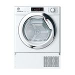 Hoover BATD H7A2TCE-80 7kg Integrated Heat Pump Tumble Dryer, A++ Rated, White & Chrome
