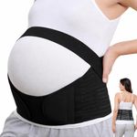 Ottaic Maternity Support Belt for Pregnancy | Adjustable Pregnancy Belly Support Band | Comfortable Back & Abdomen Support Belt for Expecting Women – Black