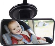 Rear View Mirror Universal Baby Car Inner Mirror Rear View Mirror Driving Test Driving Instructor Mirror Replacement Car Rearview Mirror with Suction Cup For Car SUV Trucks 123 * 63mm (Black)